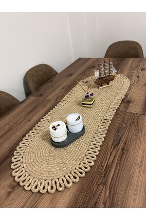 Kenarjut Tricot Runner Placemat Set - Food Service Set - Dowry - Gift - Namteks