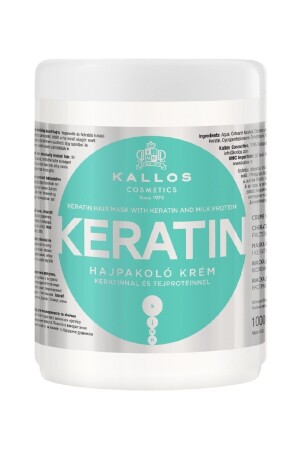 Keratin 1000ml Hair Mask with Keratin and Milk Protein Dry-Damaged-Chemically Treated Hair - Kallos Cosmetics