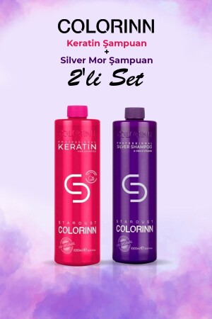 Keratin and Silver Purple Shampoo Set of 2 (2*1000 Ml) - Colorinn