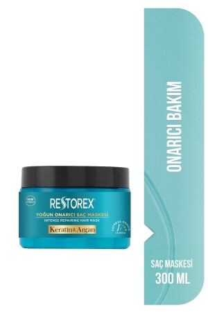 Keratin & Argan Repair Care Mask 300 Ml - Damaged and Damaged Hair - Restorex