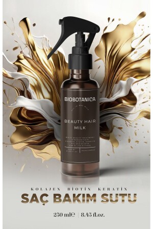 Keratin Collagen Biotin Hair Care Milk Fast Growth Support No-Rinse 250 ml - Biobotanica