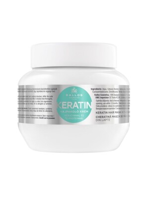 Keratin Hair Mask with Keratin and Milk Protein for Dry-Damaged-Chemically Treated Hair 275ml - Kallos Cosmetics