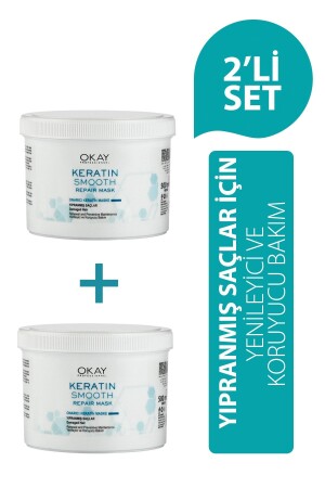 Keratin Smooth 2 Pack Mask 500 Ml - Okayprofessionnel