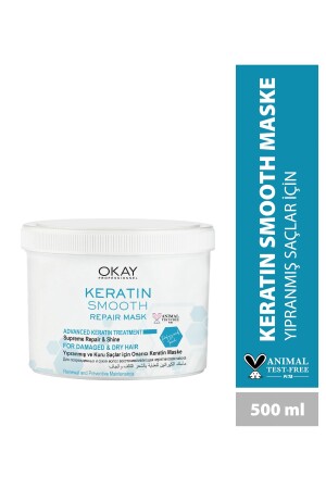 Keratin Smooth Repair Mask 500 ml - Okayprofessionnel