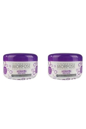 Keratinhaltige Haarmaske speziell für strapaziertes Haar, 500 ml, 2 Stück - Morfose