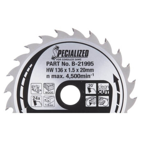 Kesme diski MAKITA 136x20x1,5mm 24T 20° - Makita Accessories