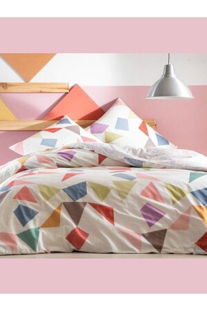 Kevin Red Qeen Duvet Cover Set Single Duvet Cover Set Elastic 4242-11 - Taç