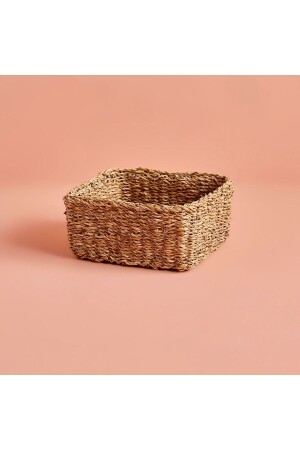 Kiara Wicker Square Basket Natural (26X26X12 CM) - Bella Maison