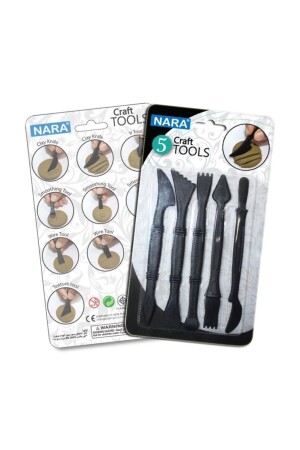 Kiddy Clay Plastic Ebeshuar Modeling Polymer Clay Model Dough Shaping Set of 5 - Bigpoint