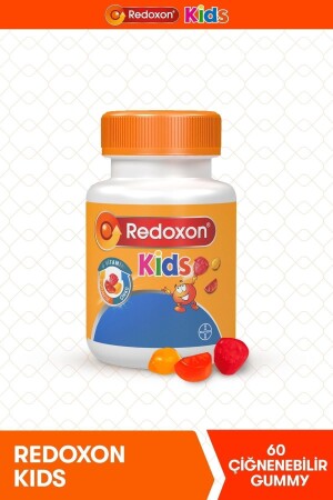 Kids 60 Chewable Gummy I Supplement with Vitamin C - Vitamin D and Zinc for Children - Redoxon