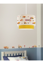 Kids Kumaş Baskılı Çocuk Odası Sarkıt Avizesi Ayd-3030 AYD-3030 - HOMİNG