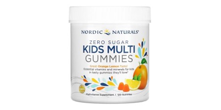 Kids Multi Zero Sugar, Orange Lemon - 120 gummies - Nordic Naturals