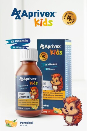 Kids Multivitamin Natural Orange Flavored Syrup 150 ml - Aprivex