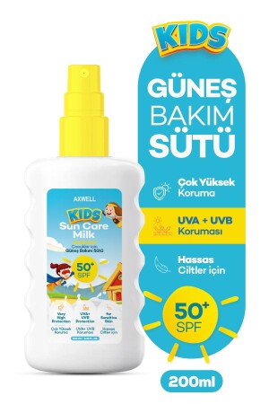 Kids Spf50+ Very High Protective Face & Body Sun Milk Spray for Children 200 mL TYC9E6O1LN168672696068556 - AXWELL