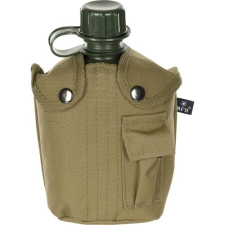 Kılıflı plastik içme şişesi MFH, Coyote Tan, 1 litre - MFH