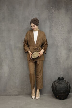 Kimono mit Spitzendetails und Ärmeln - Fors Butik