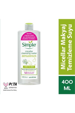 Kind To Skin Micellar Makeup Cleansing Water For Face Eyes And Lips 400 ml 8710908371509 - Simple