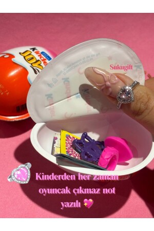Kinder Joy Surprise Egg with a Pink Ring Inside Jewelry Serious Relationship Surprise - Sukugift