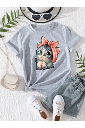 KINDER-T-SHIRT MIT KATZENDRUCK - Benroma