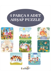 Kinderpuzzle aus Holz, 4-teilig, 8-teilig, EsaPuzzle091 - esatoys