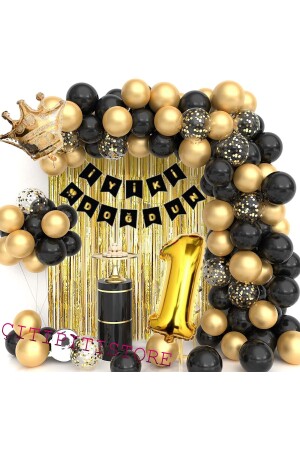 King Crowned 1 Year Old Birthday Economical Set 8002 - DÜVENCİ TİCARET