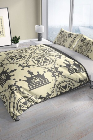 King Royal 3D-Bettbezug-Set aus Baumwollsatin für Doppelbetten, PerlaSera16296 - PerlaSera