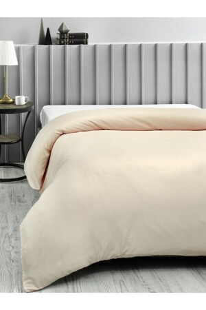 King Size 220x240 Duvet Cover Duvet Cover - Cream MERTM000686 - mer-tim ezberbozan ev tekstili