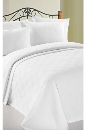 King Size Cotton Checkerboard Patterned Hotel Pike 230 X 240 Cm - Caqqa