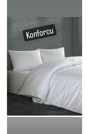King Size Duvet Cover Set White nvrsm001 - Konforcu