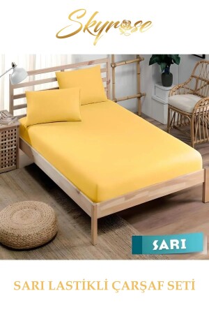 King Size Flat Elastic Sheet Set - Hotel Sheet Set - King Size Elastic Sheet 180x200 30x2 - Skyrose