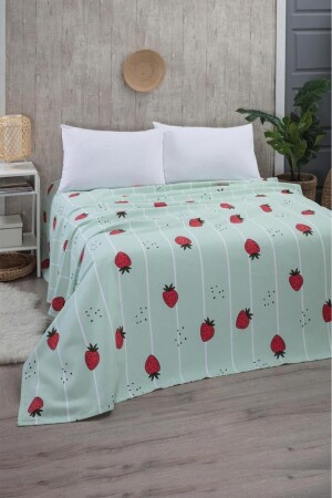 King Size Patterned Pique 240x260 cm - Mulberry