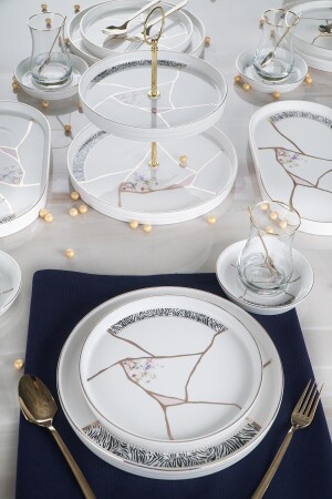 MNZ-Kintsugi Moon 25 قطعة مجموعة الخمر لـ 6 أشخاص NJT-012256/2DSN - ACAR
