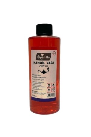 Kırmızı Kandil Yağı Kokusuz Dumansız Iç Mekan Gaz Lambası Yakıtı 250 ml - Kandillo