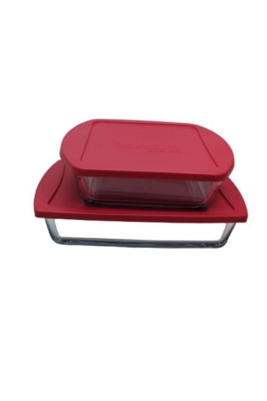 Kırmızı Kapaklı Borcam Seti Midi Boy 2'li Set MG-59854-59864 - Paşabahçe