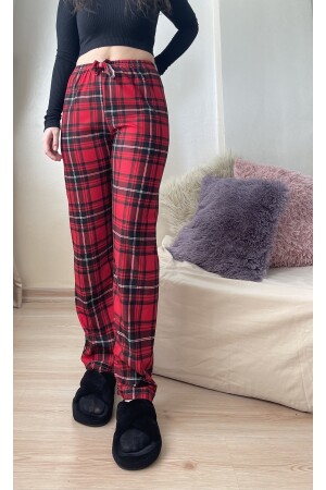 Kırmızı Siyah Beyaz Kadın Kadife Pijama Altı Eşofman Pamuklu Kadife.Pijama.Alt.Pamuklu - Betimoda
