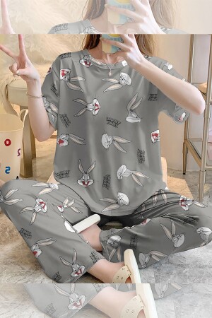 Kısa Kollu Pijama Takımı Bugs Bunny Supersoft Basic Süprem - Pembishomewear