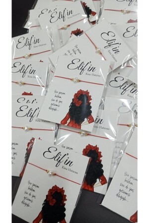 Kişiye Özel isimli Şans Bilekliği Söz, Nişan, Kına, Nikah, Düğün Hediyesi 25 Adet gelin2631 - sandal hediyelik