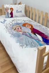 Kişiye Özel Montessori Mikro Saten Nevresim Seti Elsa&anna 66346990059 - Homamia