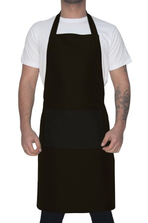 Kitchen Apron Black Color Pocket Apron Chef Apron Unisex DRMÖNLK001 - DrMia