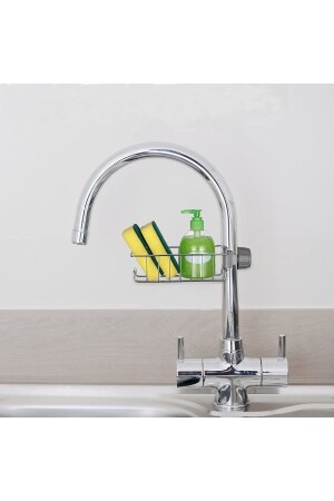 Kitchen Bathroom Shower Faucet Top Rack Soap Sponge Hanger Shelf Single Tier - Sas Haus