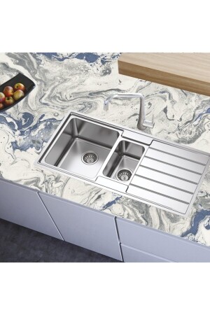 Kitchen Countertop Foil Coated Marble Pattern - Bigaimaj