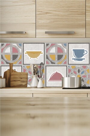 Kitchen Countertop Tile Foil Covering Sticker - Blueaçikhava