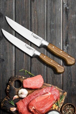 Kitchen Knife Set Meat Fruit Bread Vegetable Cutting No: ( 1-2 ) - Lazbisa