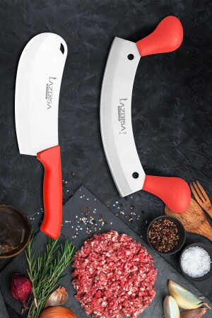 Kitchen Knife Set Row Armor Pizza Onion Pita Mincer Chopper Row Set 2 Pcs 331 - LAZBİSA