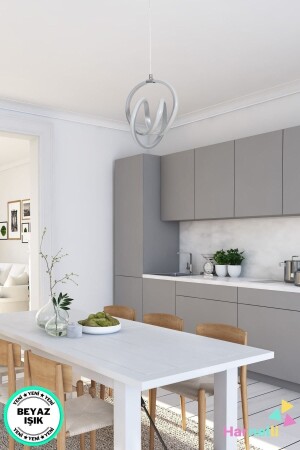 Kitchen Room Hallway Entrance White Light Modern LED Chandelier ARAS - Harnelli