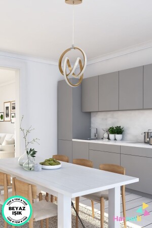 Kitchen Room Hallway White Light Modern LED Chandelier - Harnelli