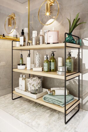 Kitchen Shelf Desktop Organizer Organizer Bathroom Shelf Multi-Purpose Organizer Countertop Shelf BinoGold11 - Bino