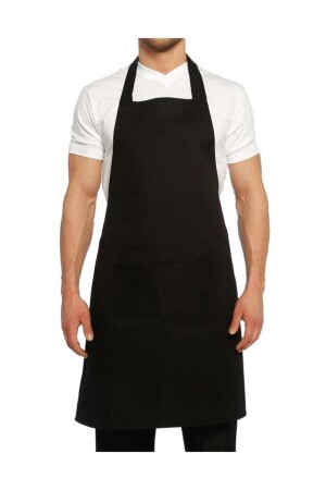 Kitchen Waiter Cook Chef Work Apron Service Apron Halter Neck Unisex Black MTAO-0011 - DrMia