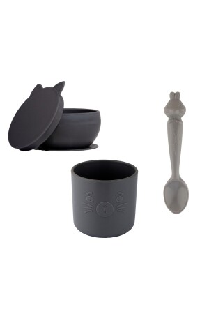 Kitten & Bubu & Hamham Set (silicone Vacuum Plate & Cup & Spoon) KITTENBUBUHAMHAM - pandish