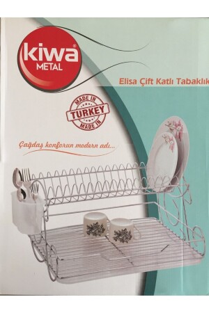 Kiwa Dish Basket Double Decker Plate Rack Elisa Model - Kiwa Metal